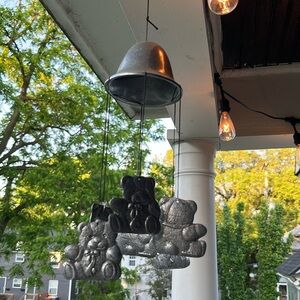 Carson Pewter Windchime Teddy Bear Theme 1992